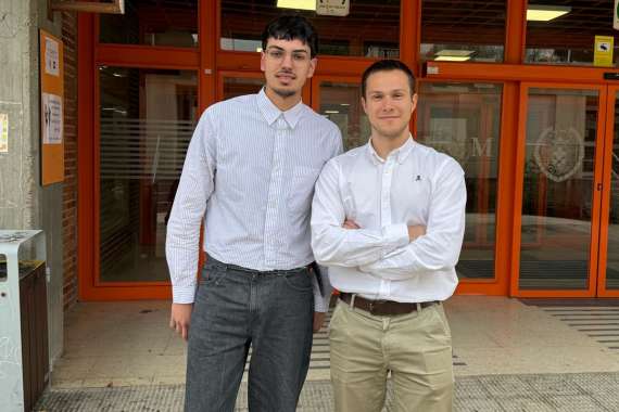 Nuestros preincubados Mateo Cardona Esteban y Adrián Díaz Manzanares, unos de los ganadores de la V Edición del Programa de Incentivos UCM-Santander